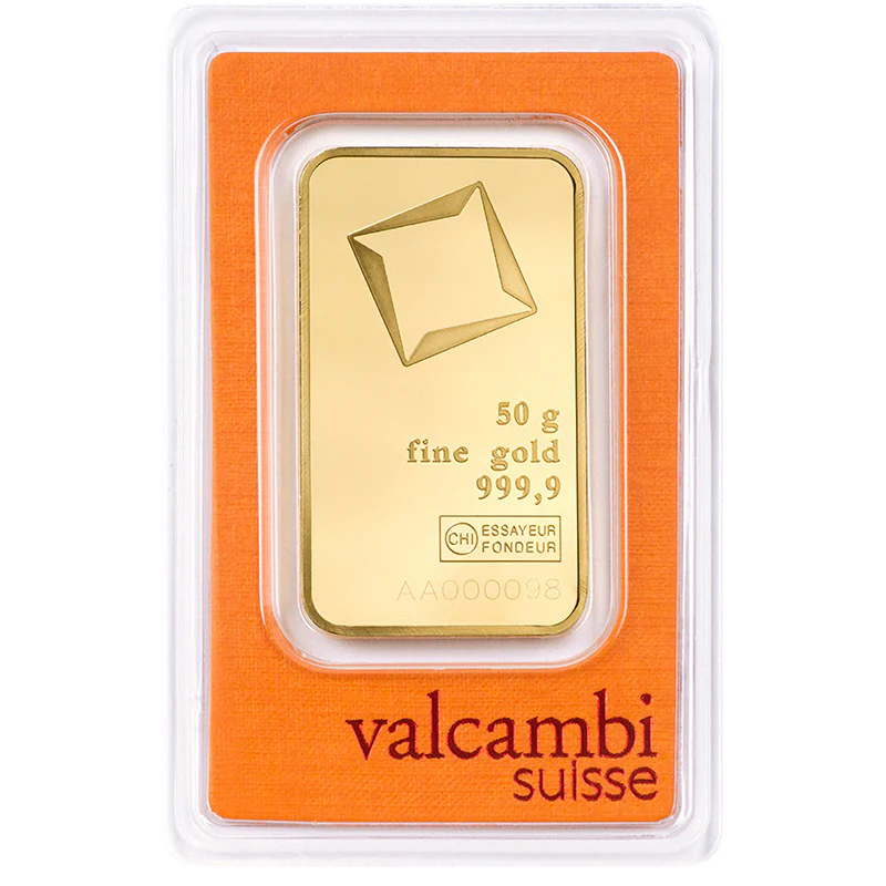 50 Grams Gold Bar 24KT Valcambi Suisse Gold - FKJGBR24K2166 - Image 3