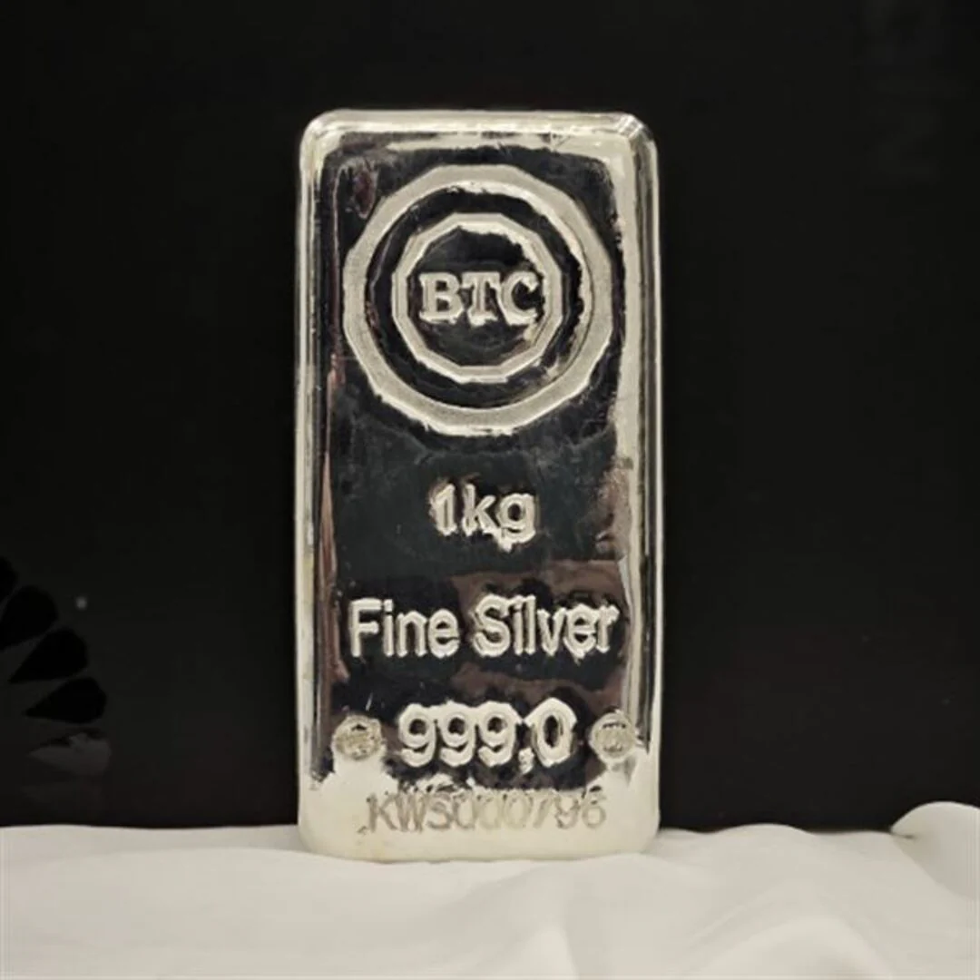 BTC 1 Kilogram Silver Cast Bar 999.0 Purity - FKJGBRSL6664