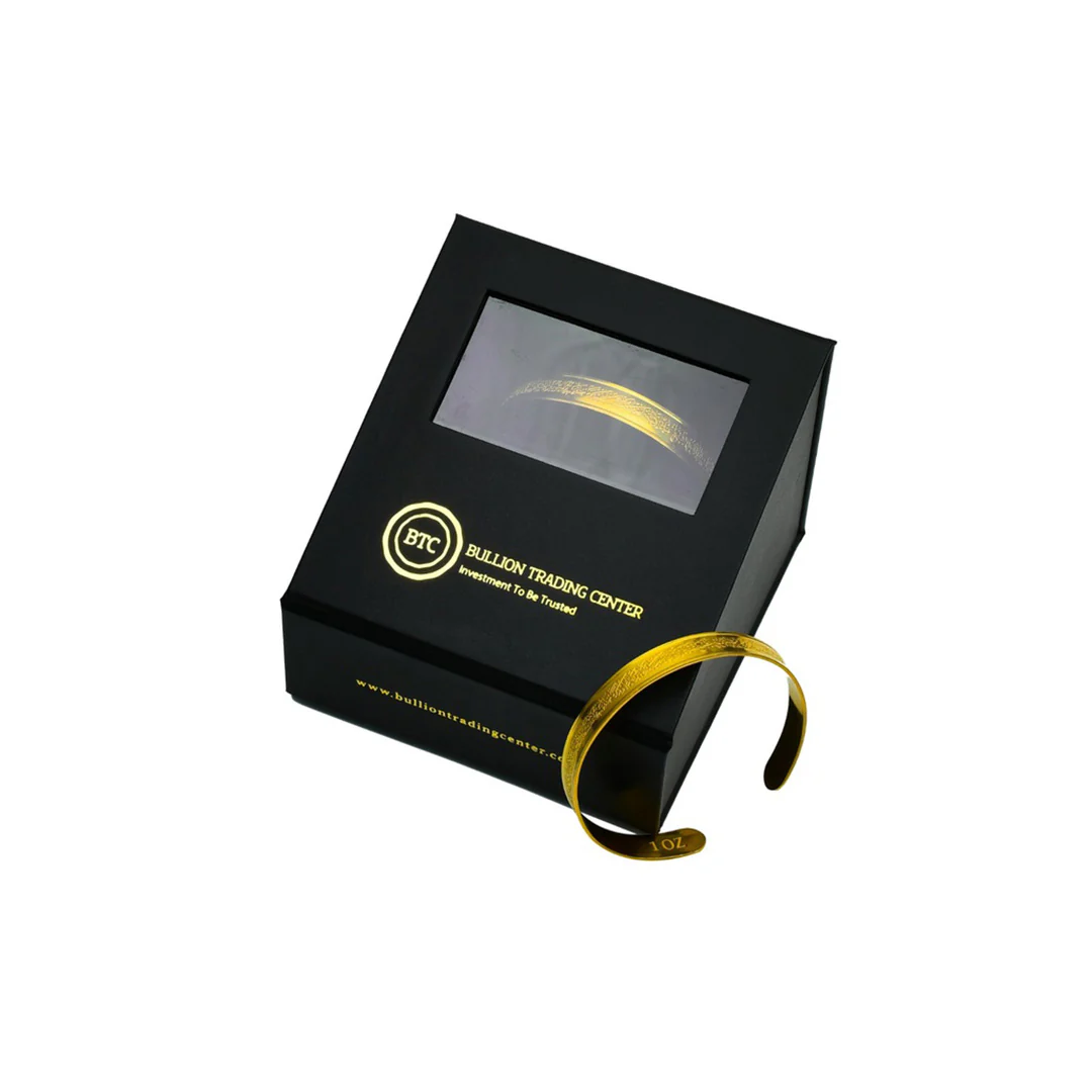 BTC 1 Ounce Ayatul Kursi Bangle Gold 24KT - FKJBNG24K6623
