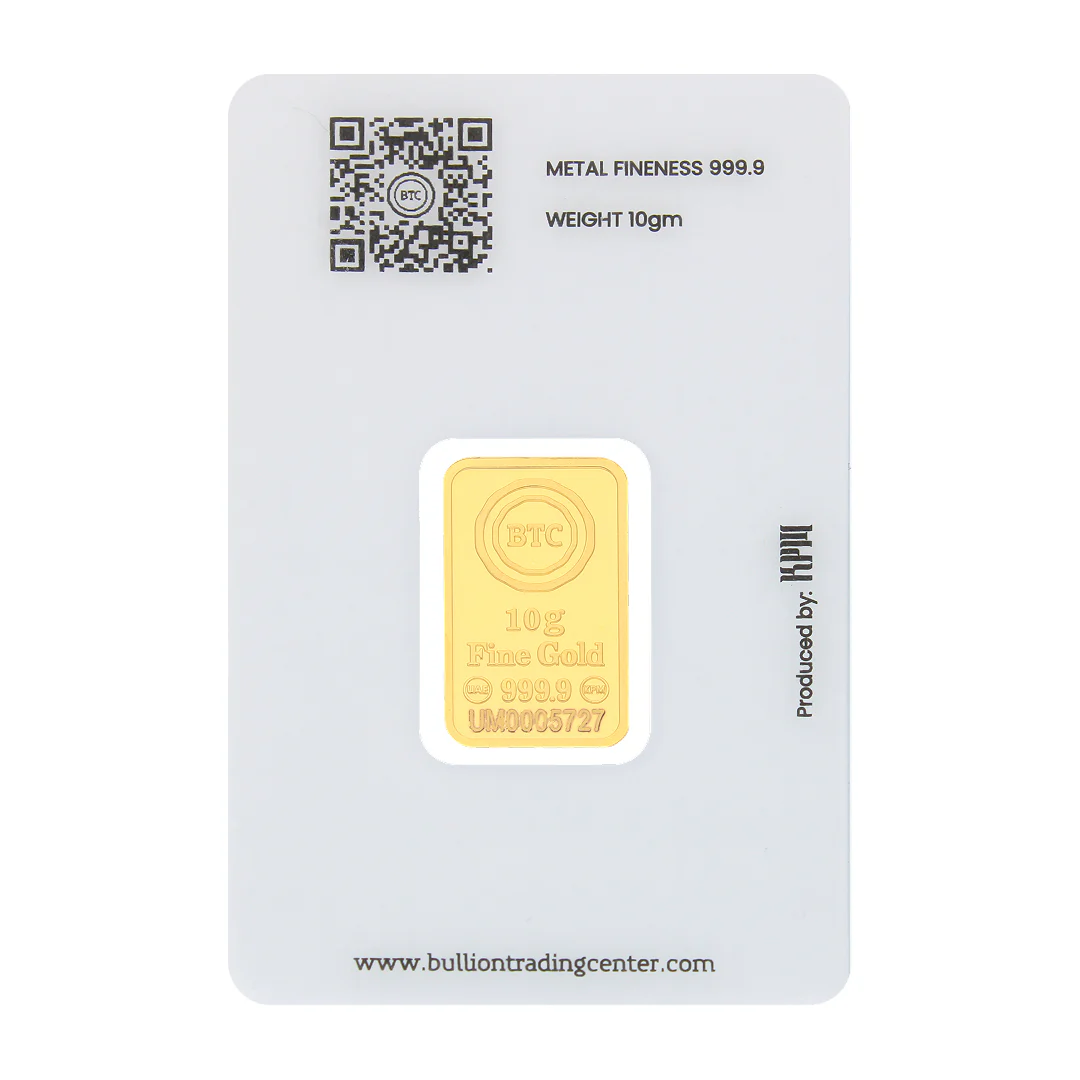 BTC 10 Gram Gold Bar 24KT - FKJGBR24K9988 - Image 2