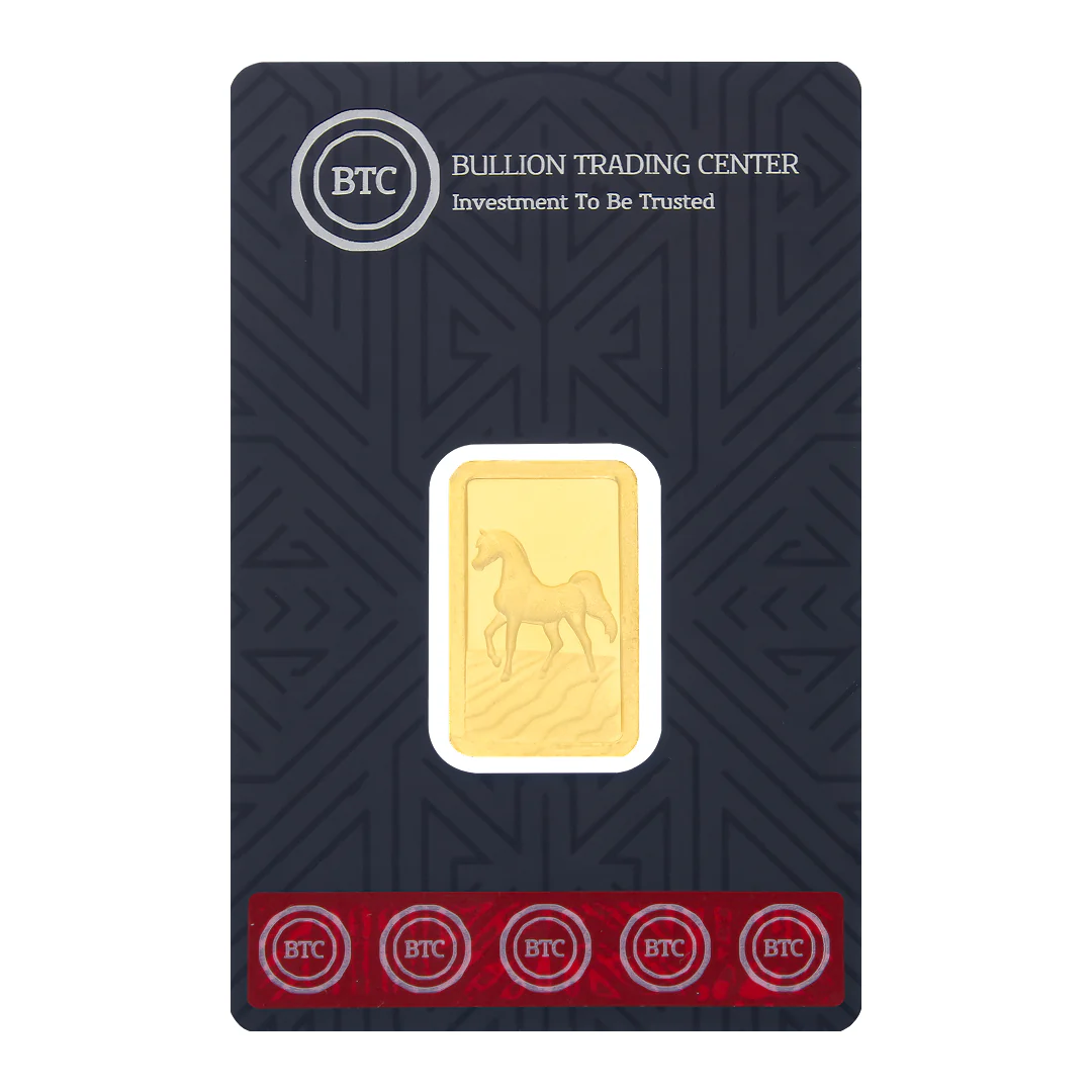 BTC 10 Grams Arabian Horse Gold Bar 24KT - FKJGBR24K6687