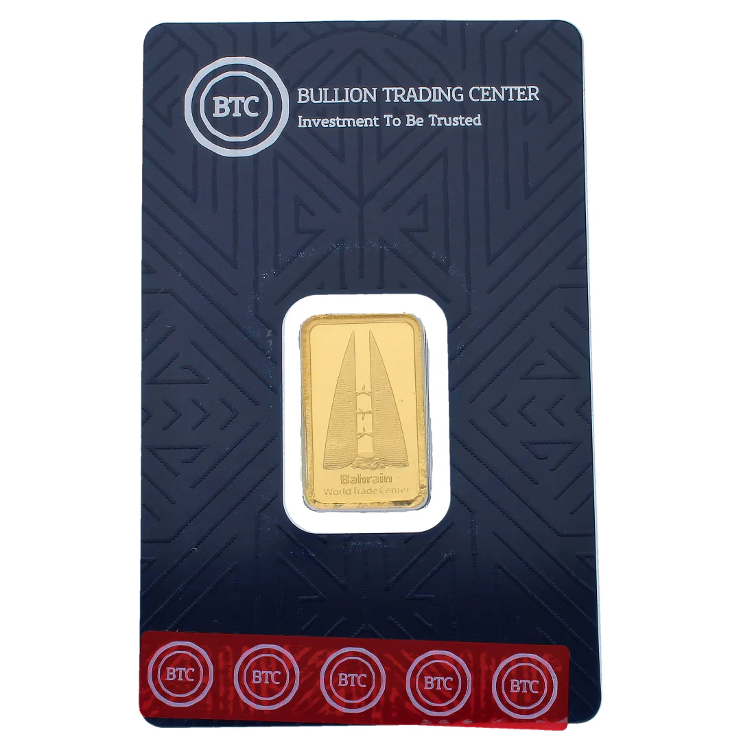 BTC 10 Grams Bahrain Towers Gold Bar 24KT - FKJGBR24K6688 - Image 2
