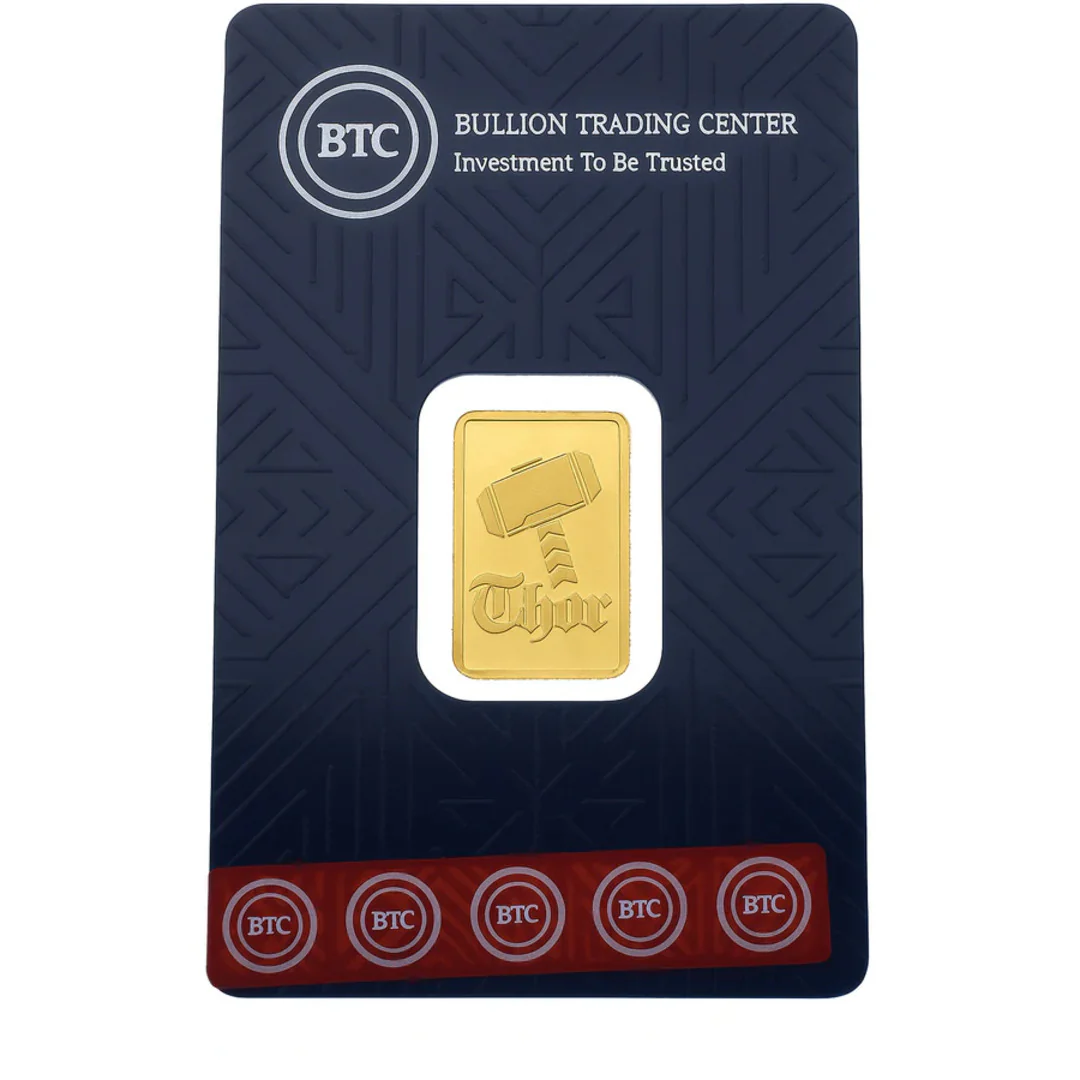 BTC 5 Grams Thor Gold Bar 24KT - FKJGBR24K6680