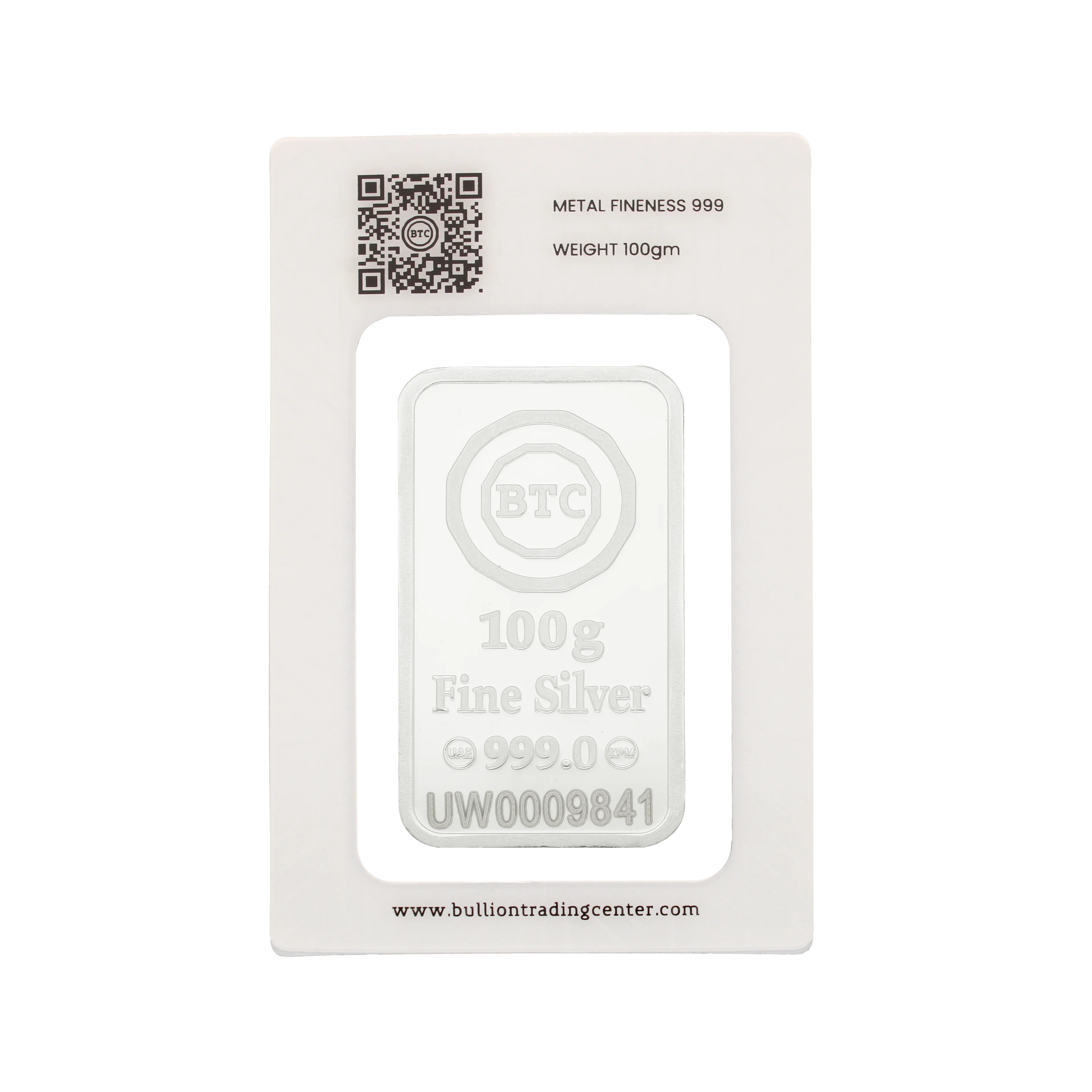 BTC 100 Grams Horse Silver Bar 999.0 Purity - FKJGBRSL6899 - Image 2