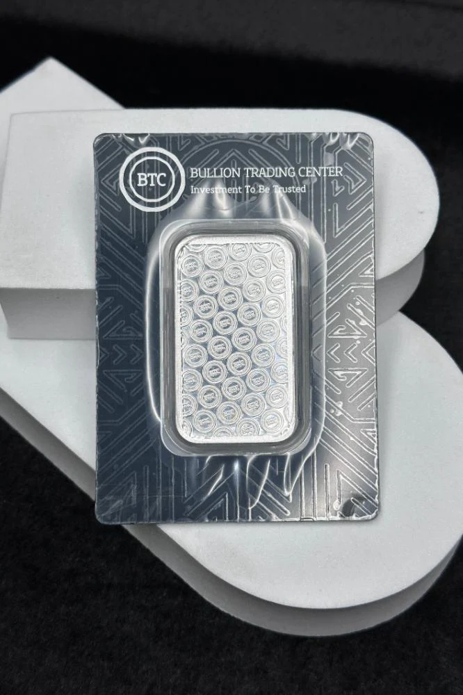 BTC 100 Grams Round Design Silver Bar - FKJGBRSL6944