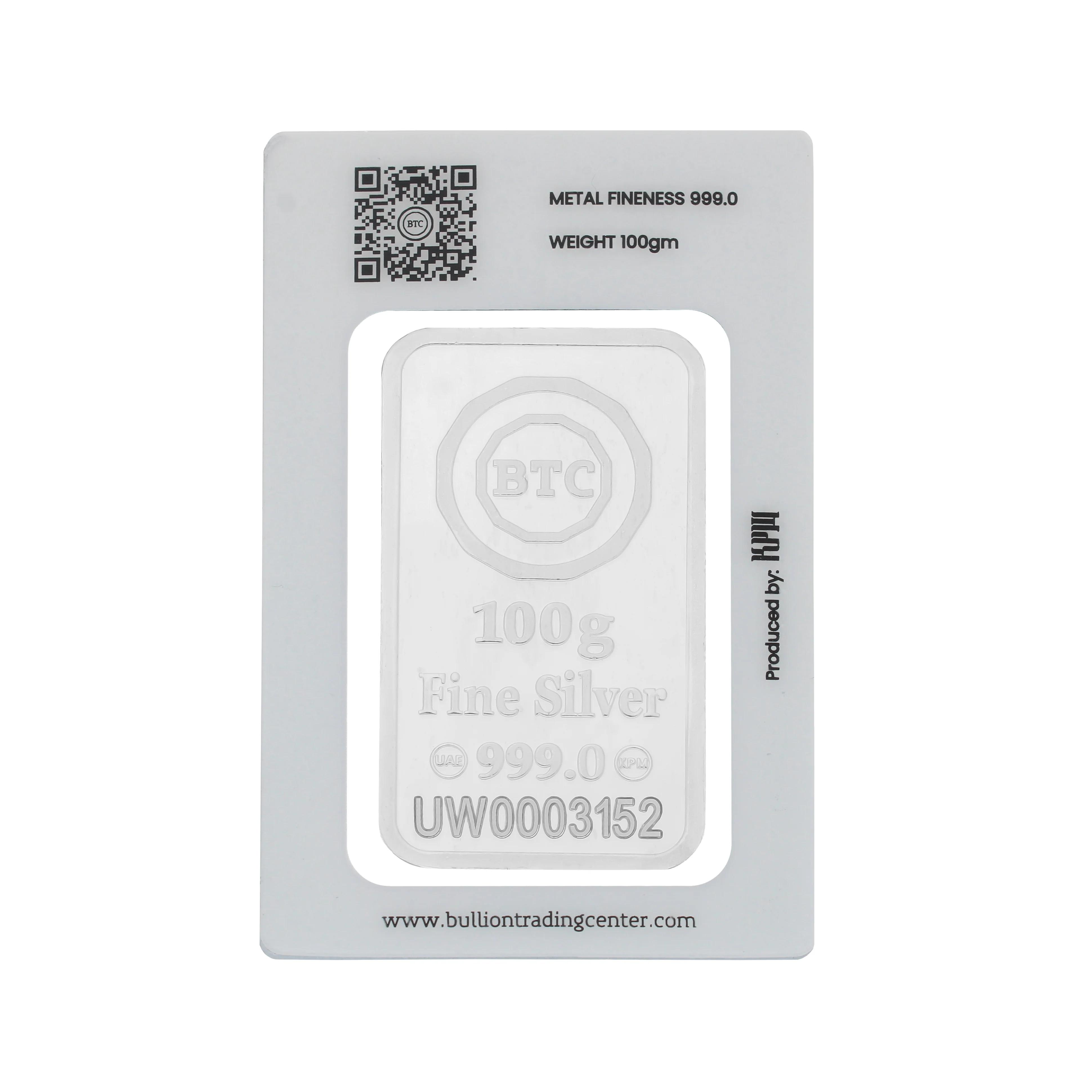 BTC 100 Grams Silver Bar - FKJGBRSL6629 - Image 2
