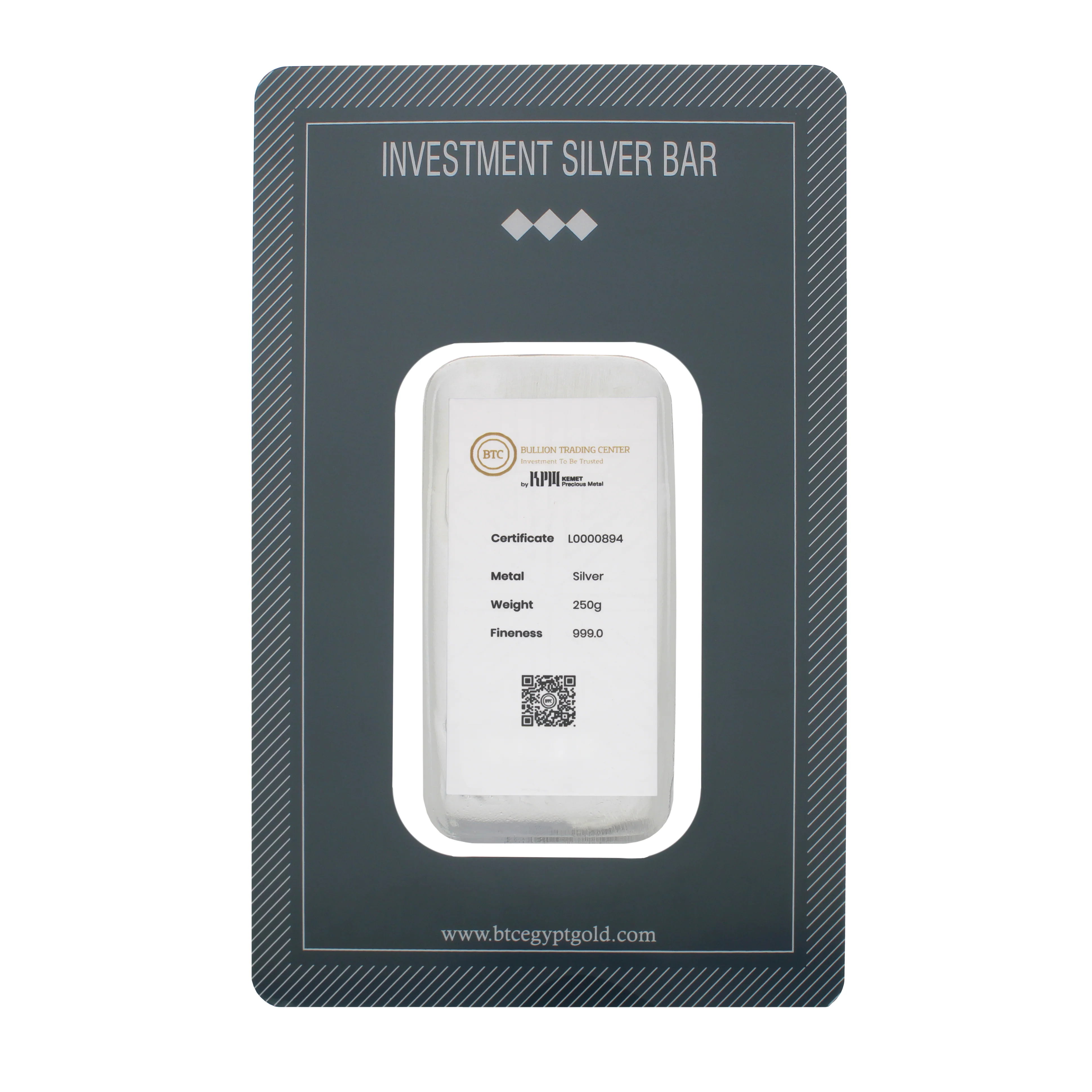 BTC 250 Grams Silver Bar - FKJGBRSL6792 - Image 2