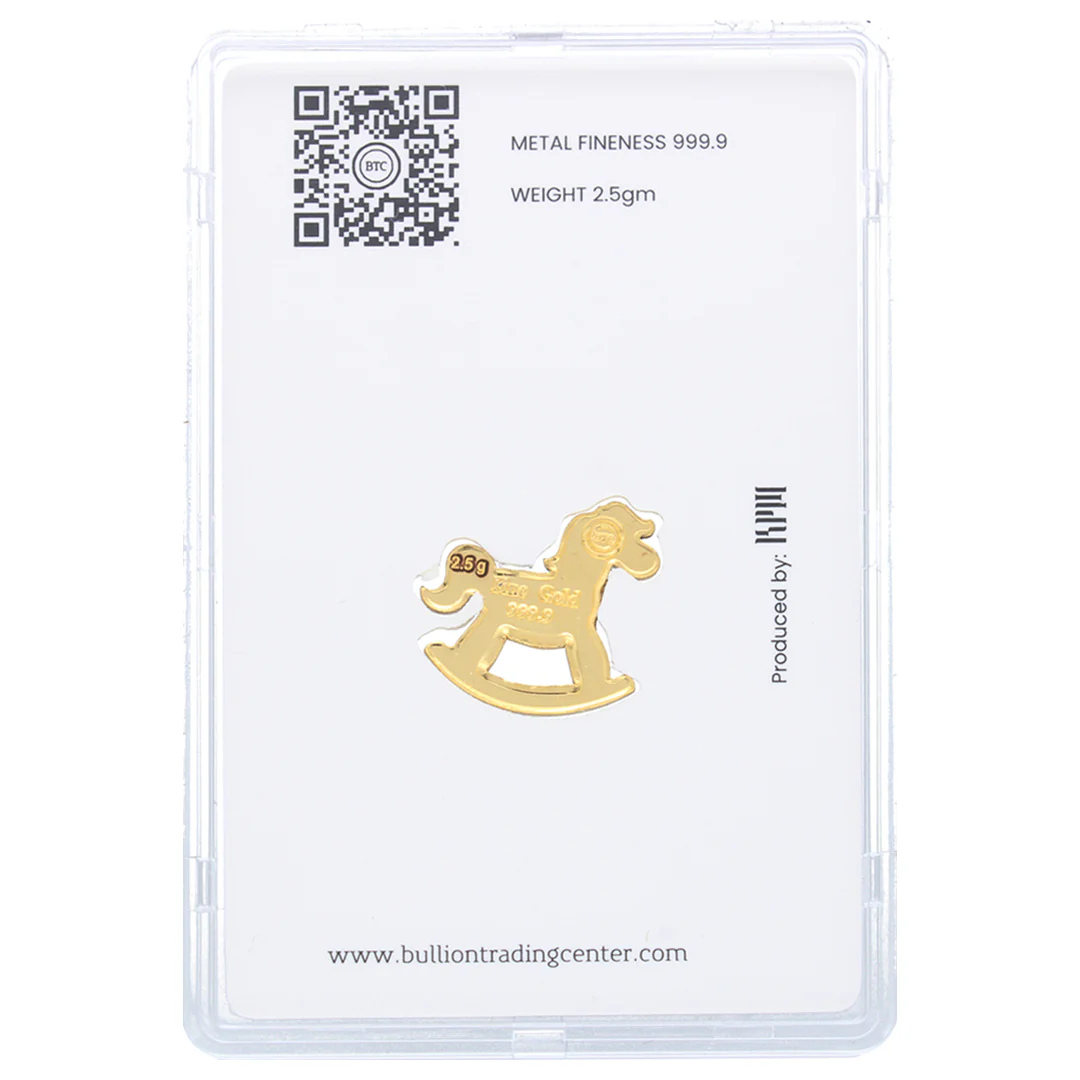 BTC Baby Horse 2.5 Grams Gold Bar 24KT – FKJGBR24K6924 - Image 3