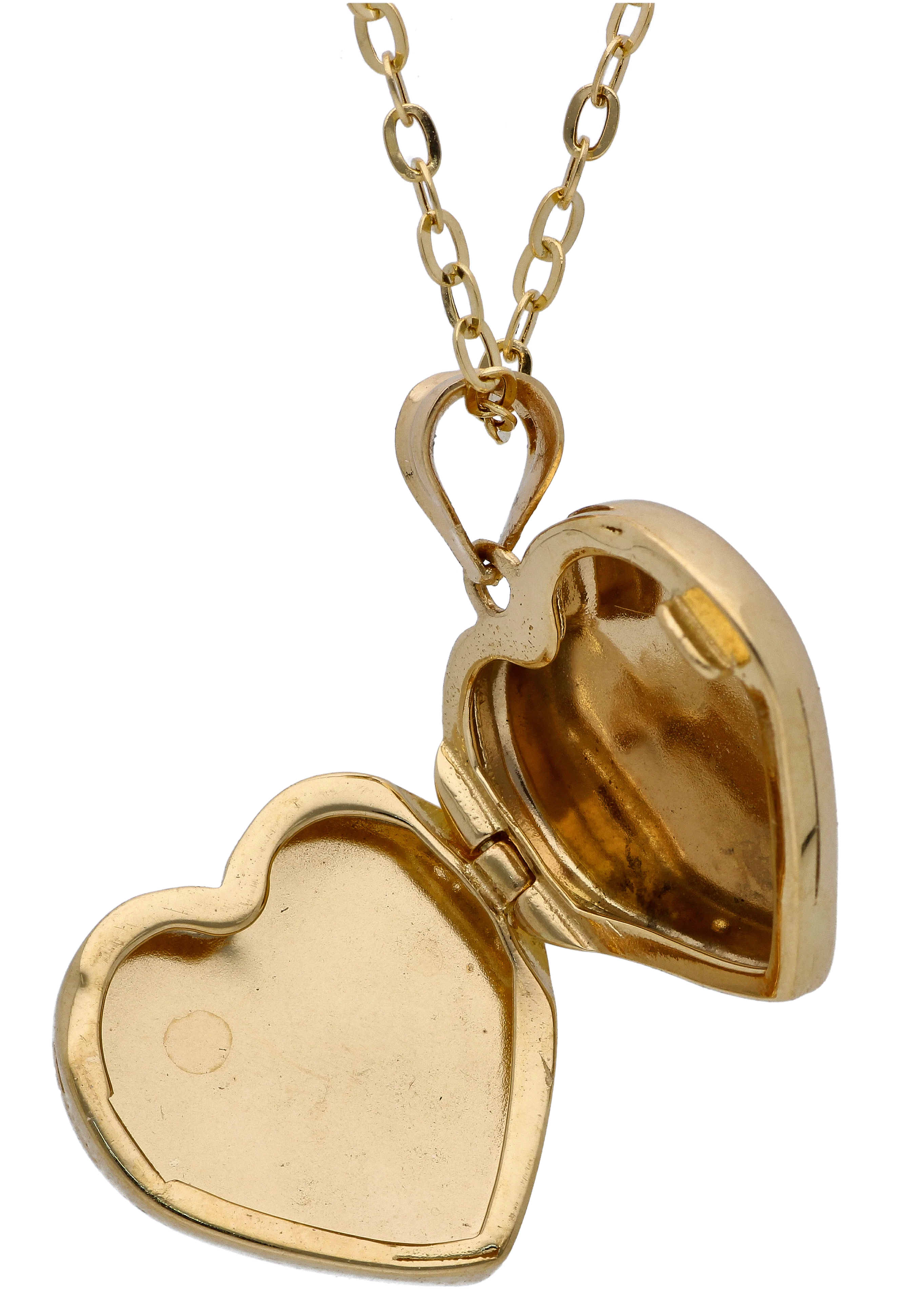 Gold Necklace (Chain with Open Heart Pendant) 18KT - FKJNKL18KU6287 - Image 3