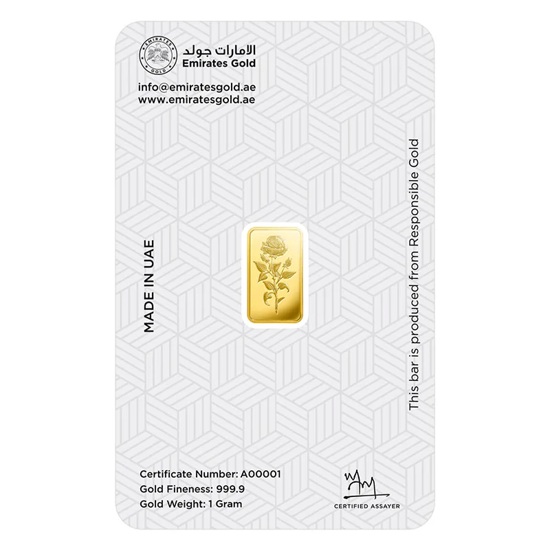 Emirates 1 Gram 999.9 Purity Gold Bar - FKJGBR24K2195 - Image 4