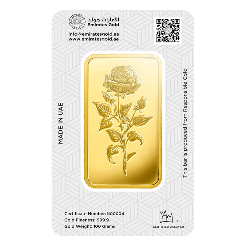 Emirates 100 Grams 999.9 Purity Gold Bar - FKJGBR24K2201 - Image 4