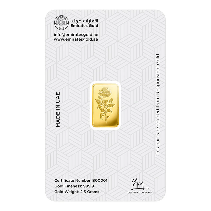 Emirates 2.5 Grams 999.9 Purity Gold Bar - FKJGBR24K2196 - Image 3