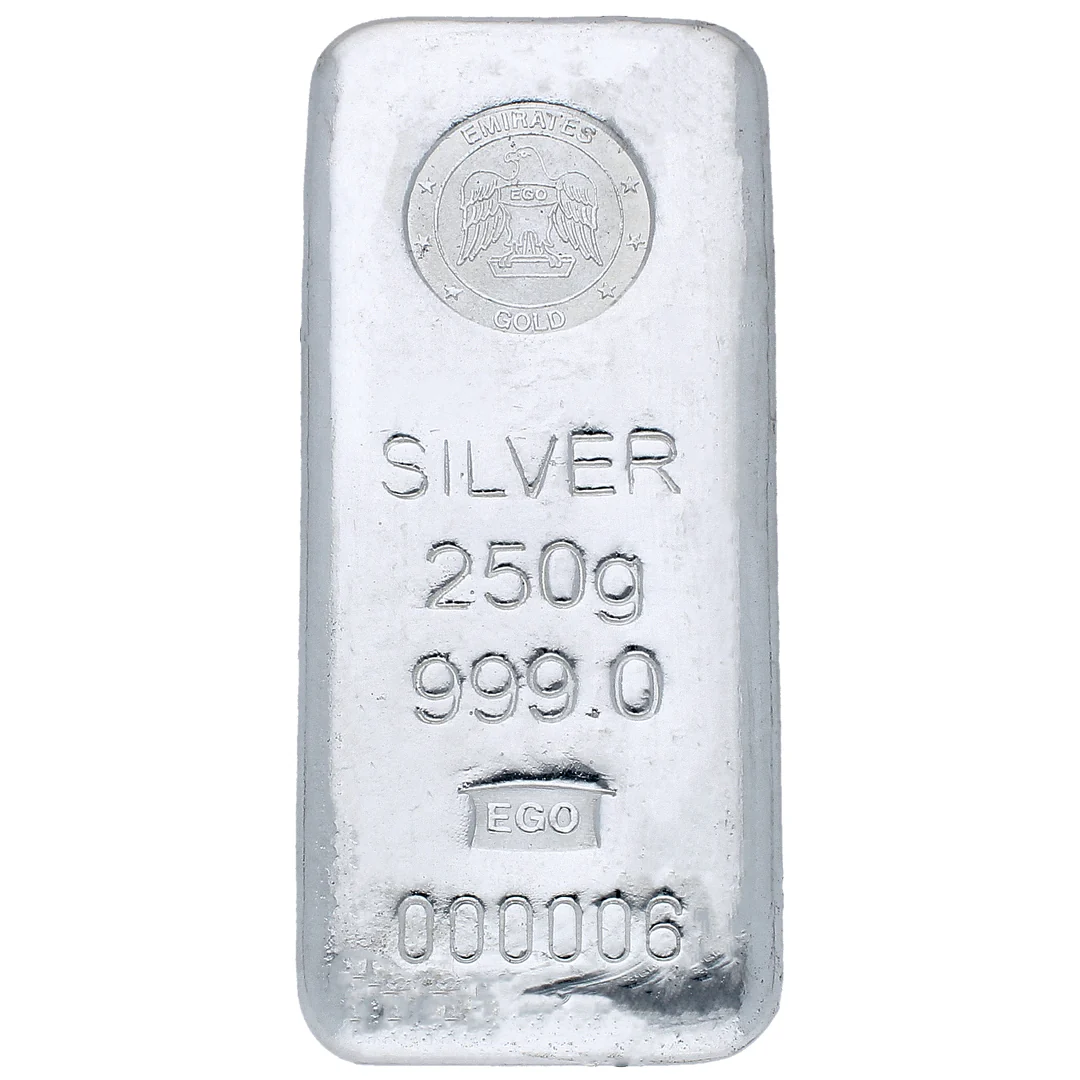 Emirates 250 Grams Silver Bar in 999 Silver - FKJGBRSL2184