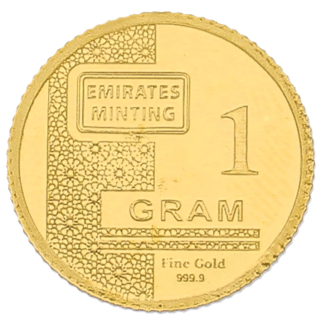 Emirates Minting 1 Gram Camel & Palm Tree Design Gold Coin 999.9 Purity - FKJCON24K2366 - Image 2