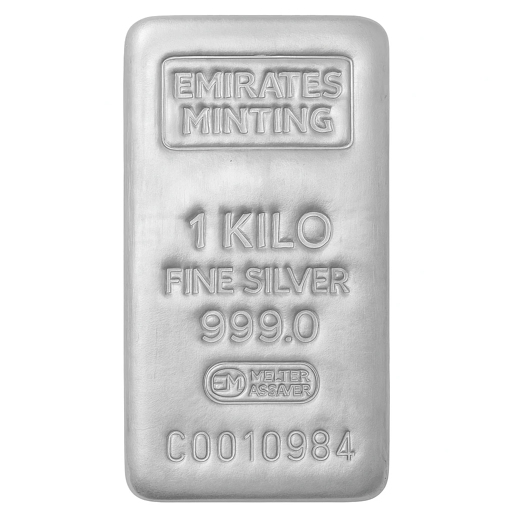 Emirates Minting 1 Kilogram Silver Bar 999.0 Purity - FKJGBRSL2358