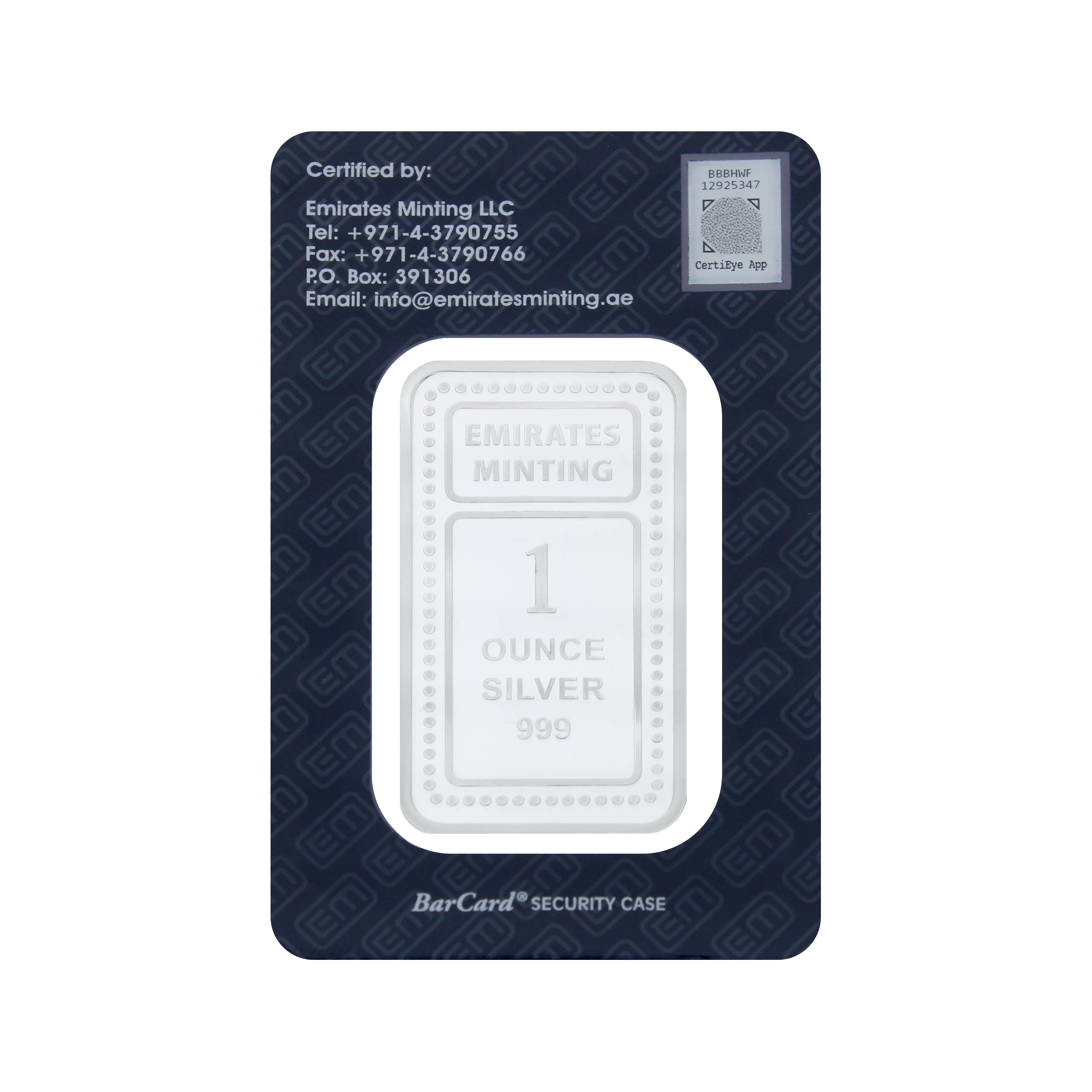 Emirates Minting 1 Ounce Girl Flower Silver Bar 999.0 Purity - FKJGBRSL6842 - Image 2