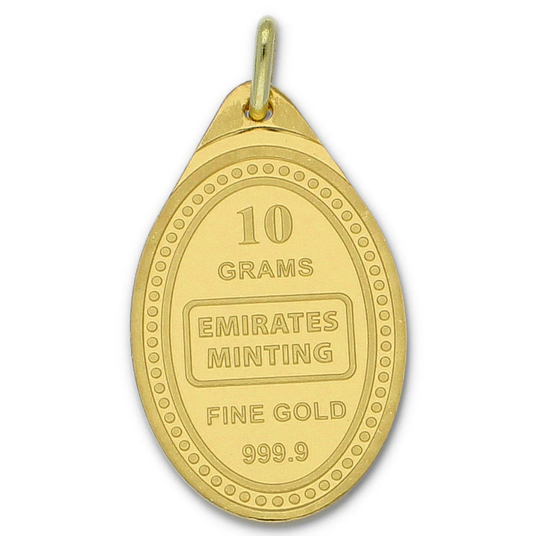Emirates Minting 10.2 Grams Gold Classic Masha Allah Pendant 24KT 999.9 Purity - FKJPND24K2280 - Image 3