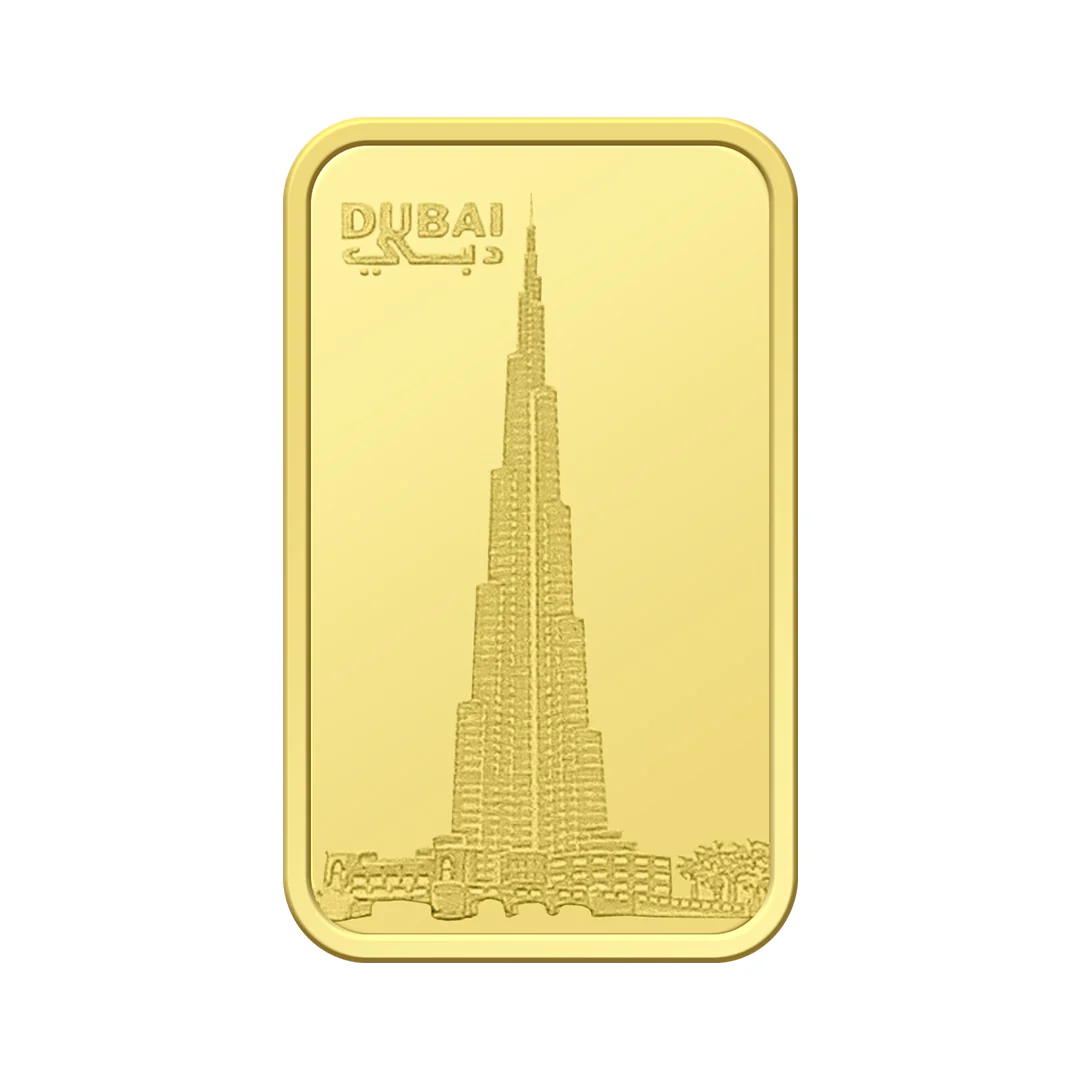 Emirates Minting 10 Grams Burj Khalifa Gold Bar 999.9 Purity - FKJGBR24K2338 - Image 2