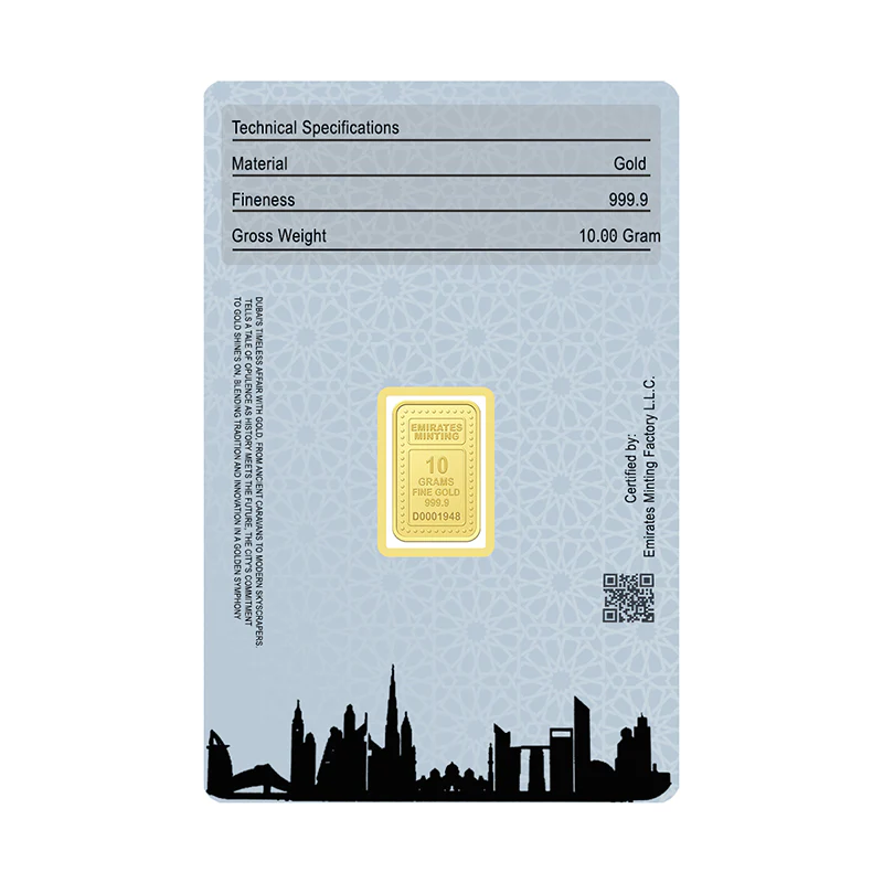 Emirates Minting 10 Grams Flower Gold Bar 999.9 Purity - FKJGBR24K2332 - Image 2