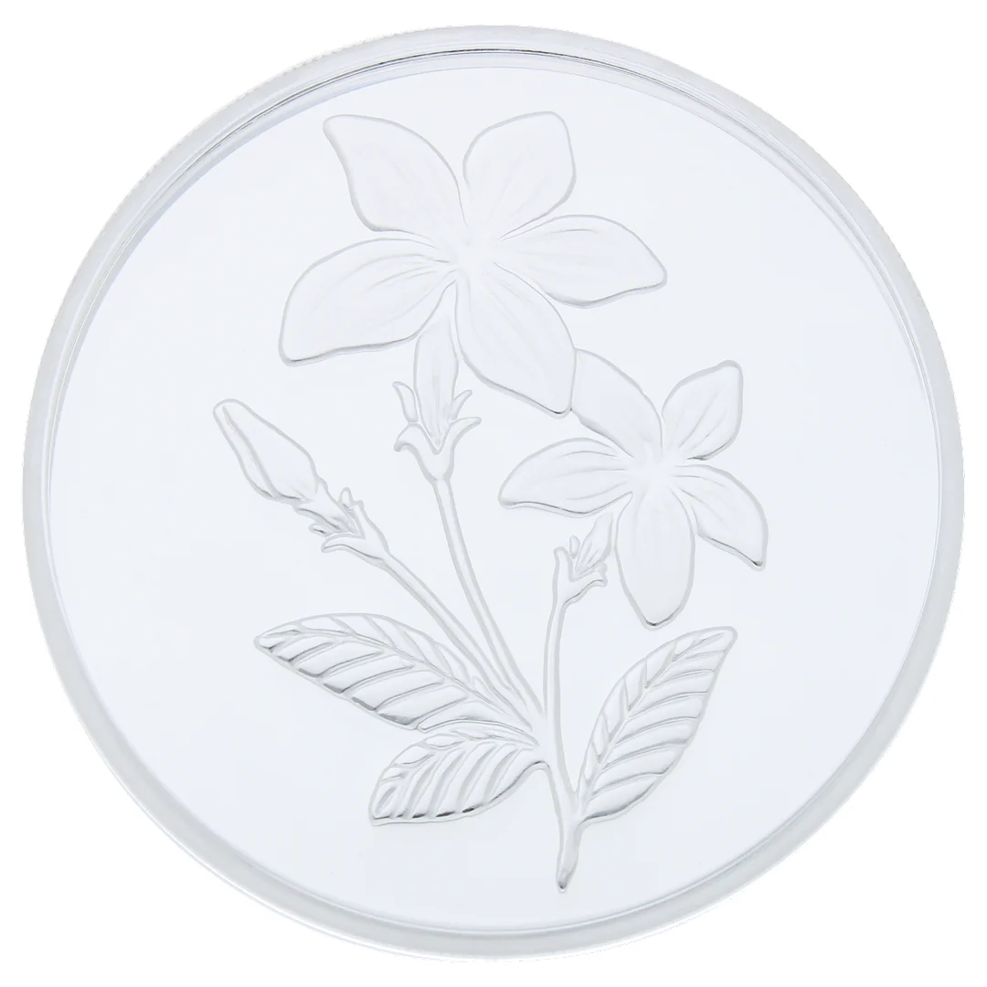 Emirates Minting 10 Grams Flower Silver Coin 999 Purity - FKJCONSL2252 - Image 2