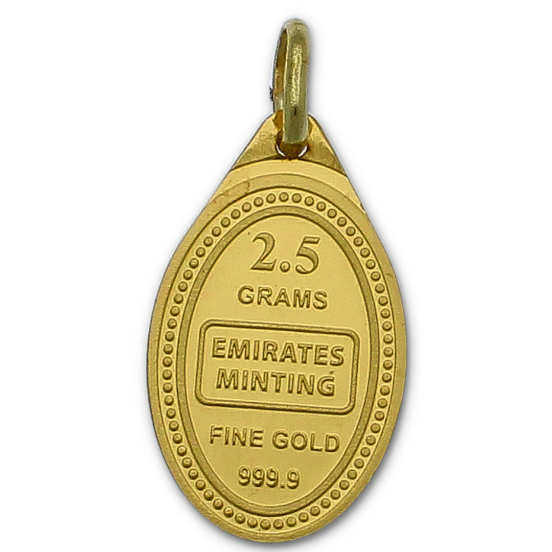 Emirates Minting 2.7 Grams Gold Classic Flower Pendant 24KT 999.9 Purity - FKJPND24K2270 - Image 3