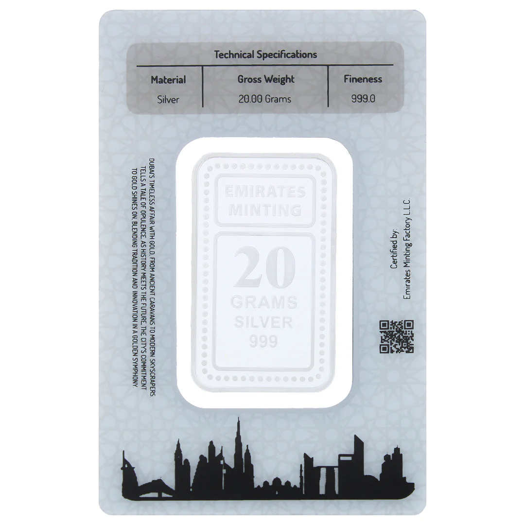 Emirates Minting 20 Grams Flower Silver Bar 999 Purity - FKJGBRSL2263 - Image 2