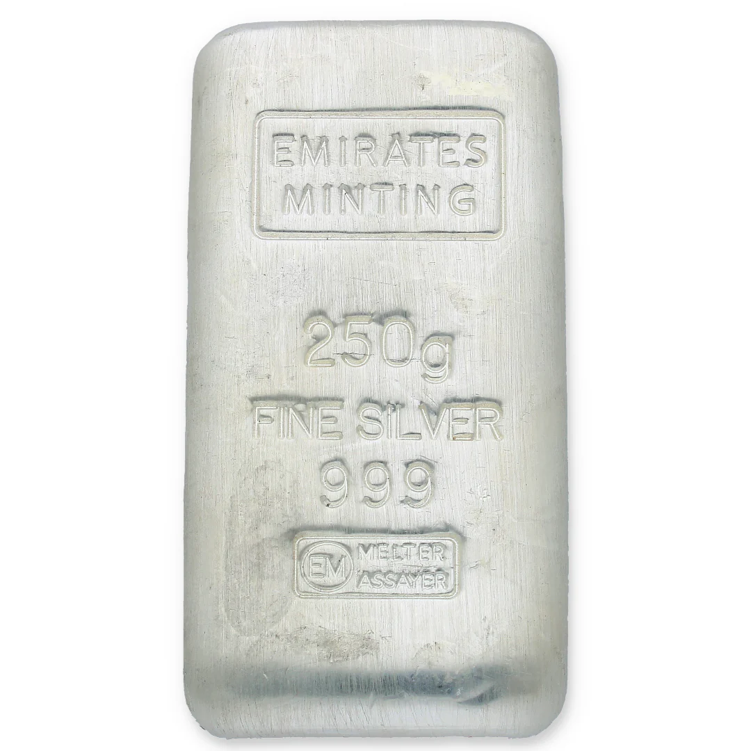 Emirates Minting 250 Grams Silver Bar 999.0 Purity - FKJGBRSL2288