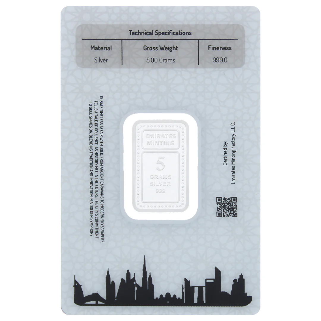 Emirates Minting 5 Grams Flower Silver Bar 999 Purity - FKJGBRSL2261 - Image 2