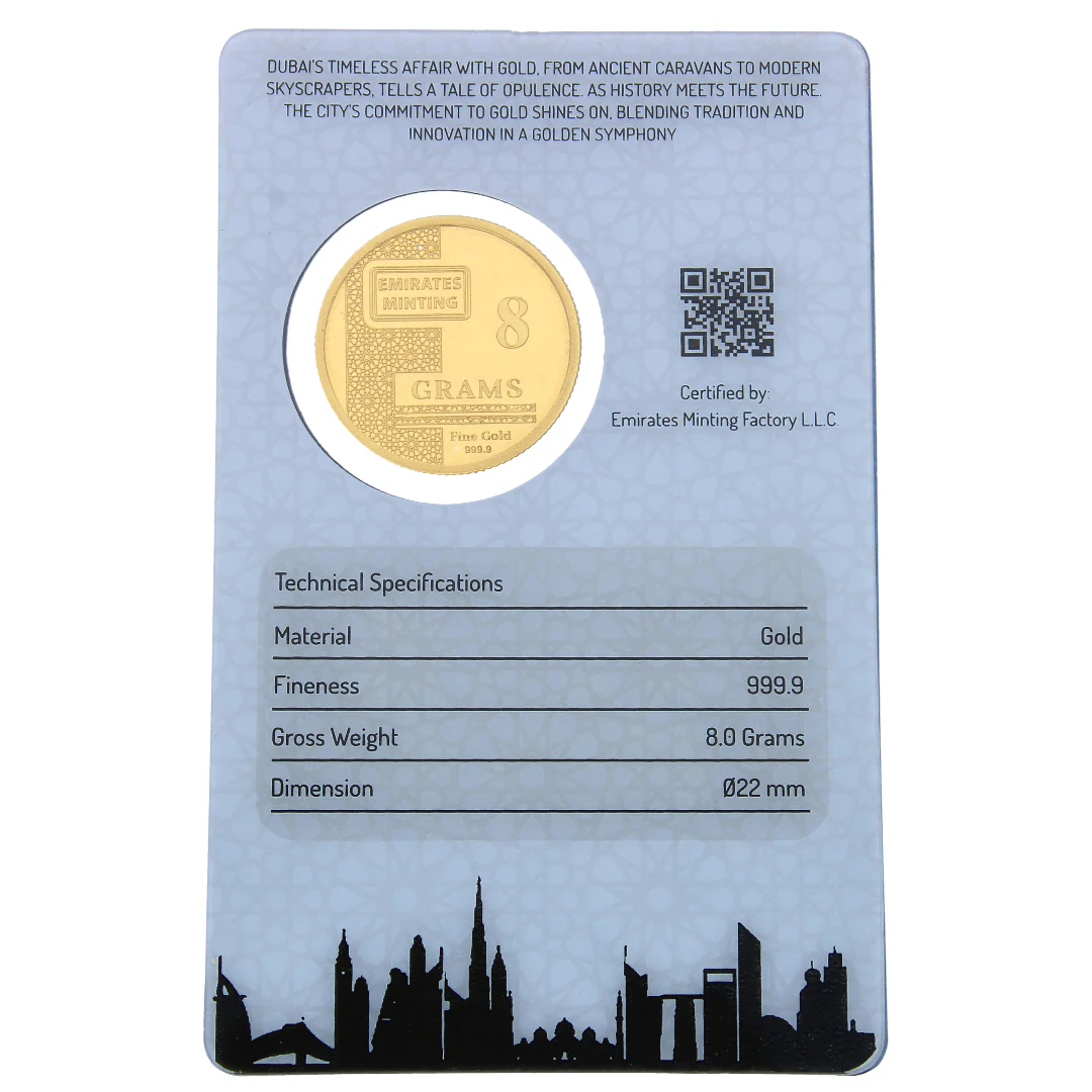 Emirates Minting 8 Grams Allah Gold Coin 999.9 Purity - FKJCON24K2349 - Image 2