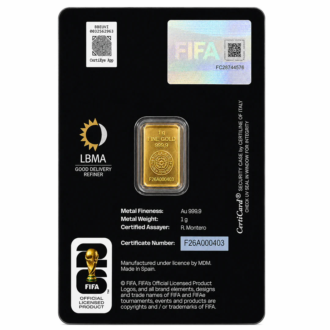 FIFA World Cup 26 1 Gram Gold Bar 24KT - FKJGBR24K6965 - Image 2
