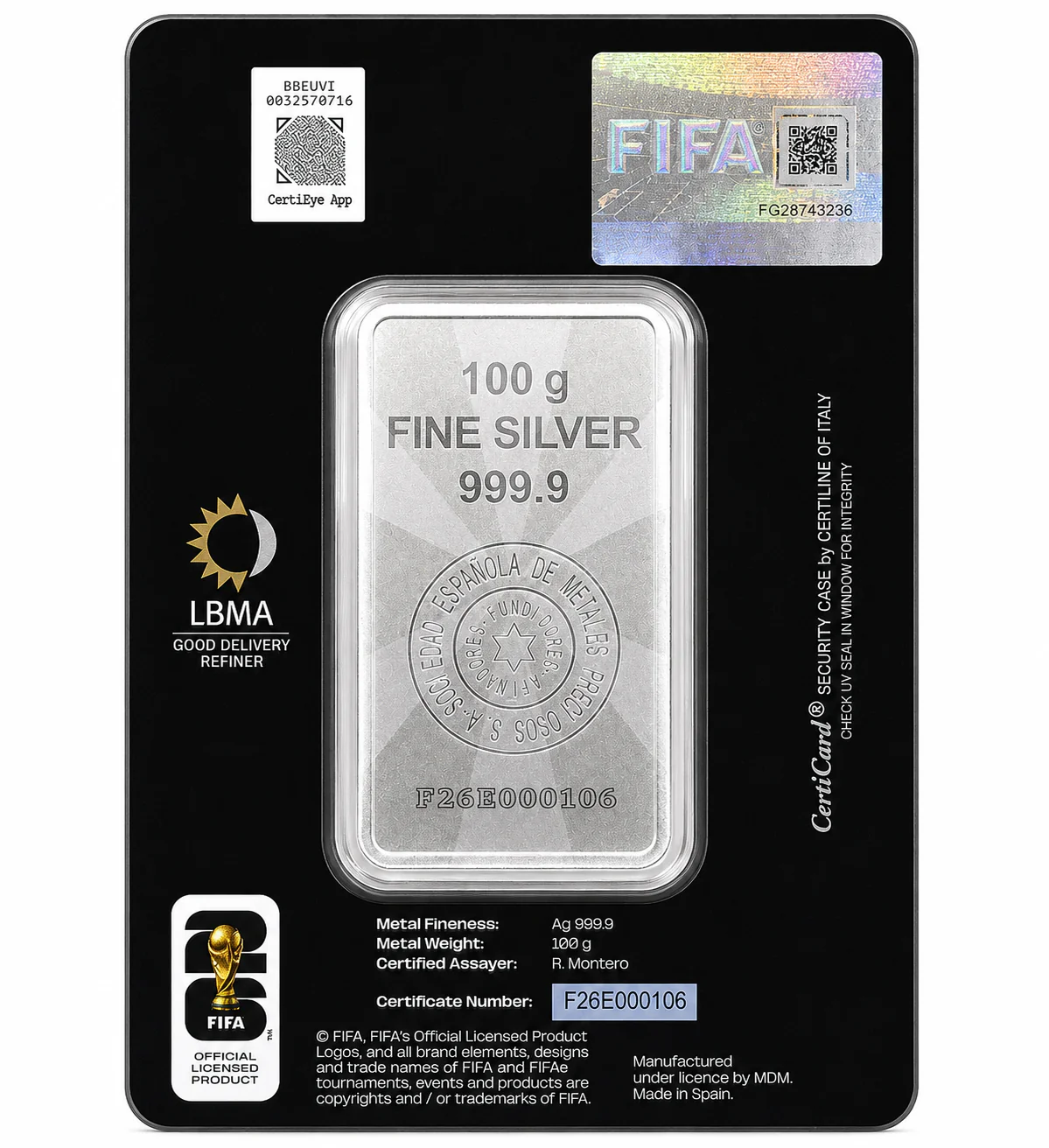 FIFA World Cup 26 100 Grams Silver Bar - FKJGBRSL6967 - Image 2