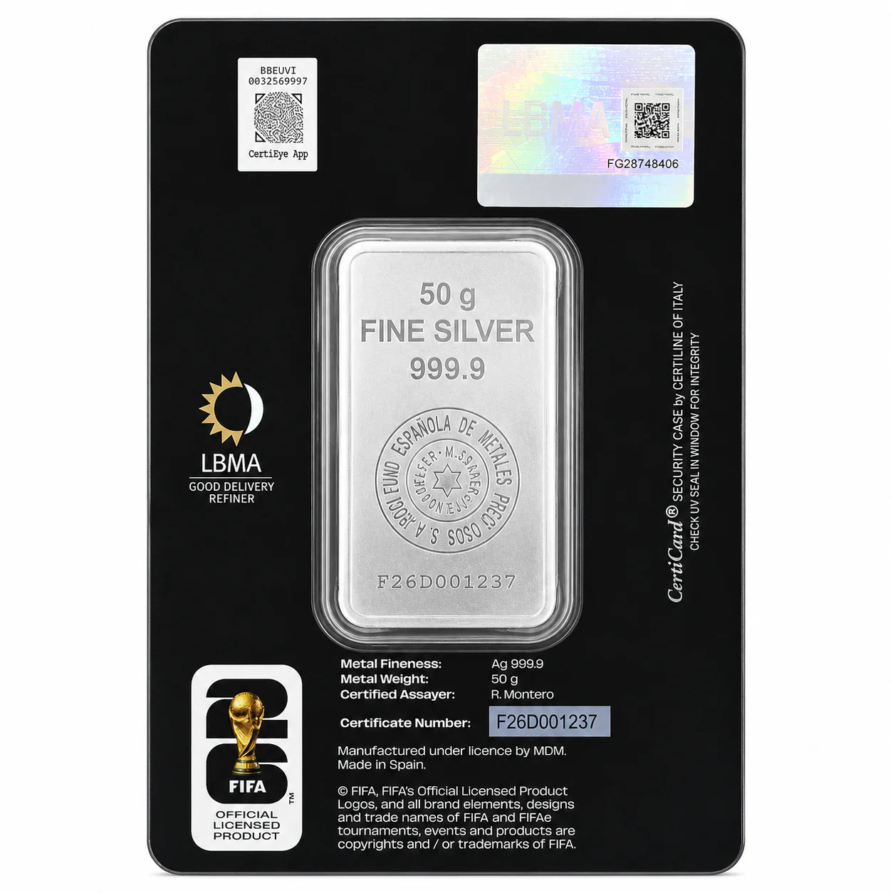 FIFA World Cup 26 50 Grams Silver Bar - FKJGBRSL6960 - Image 2
