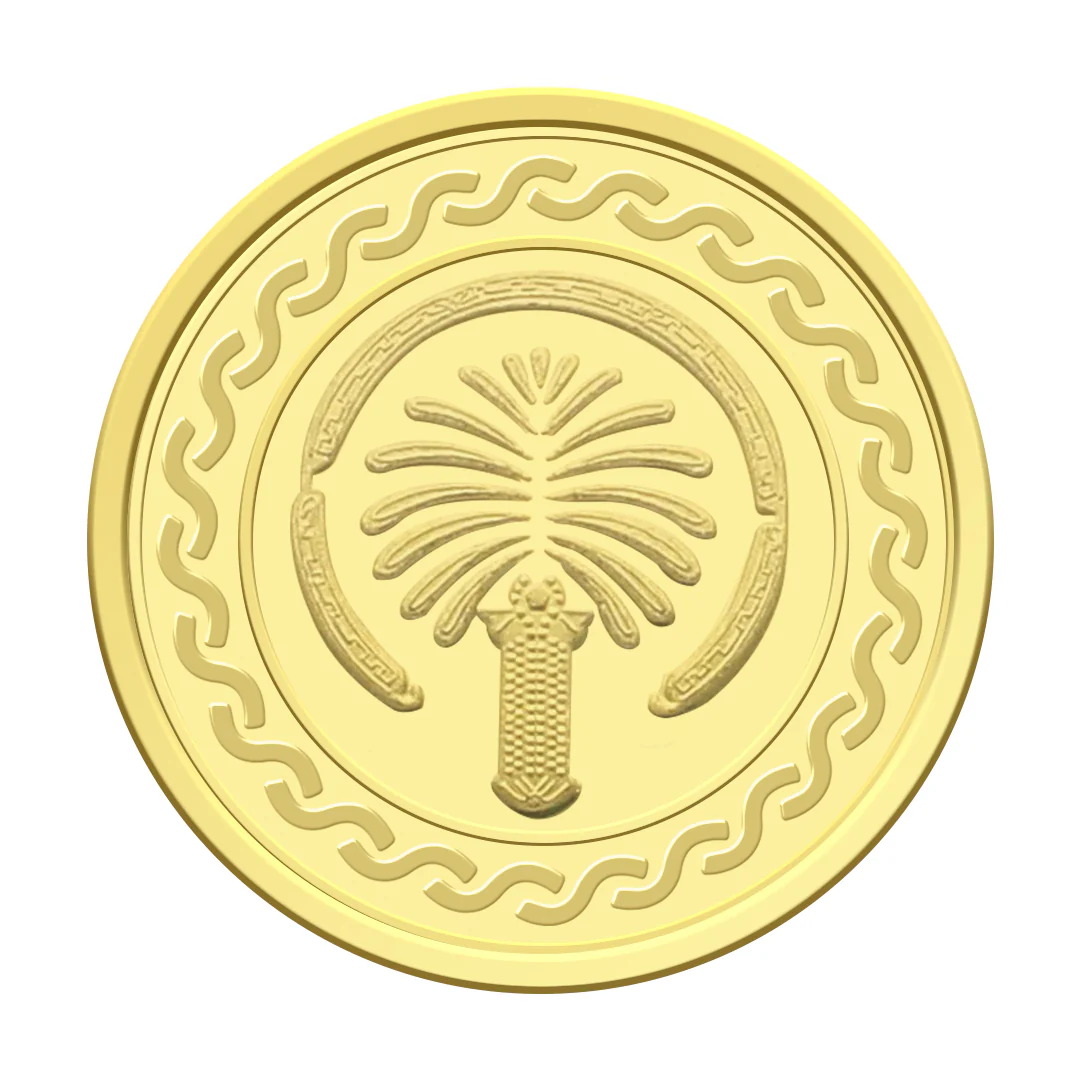 Gold 10 Gram Dubai Palm Coin 24KT 999.9 Purity - FKJCON24KU6107 - Image 4