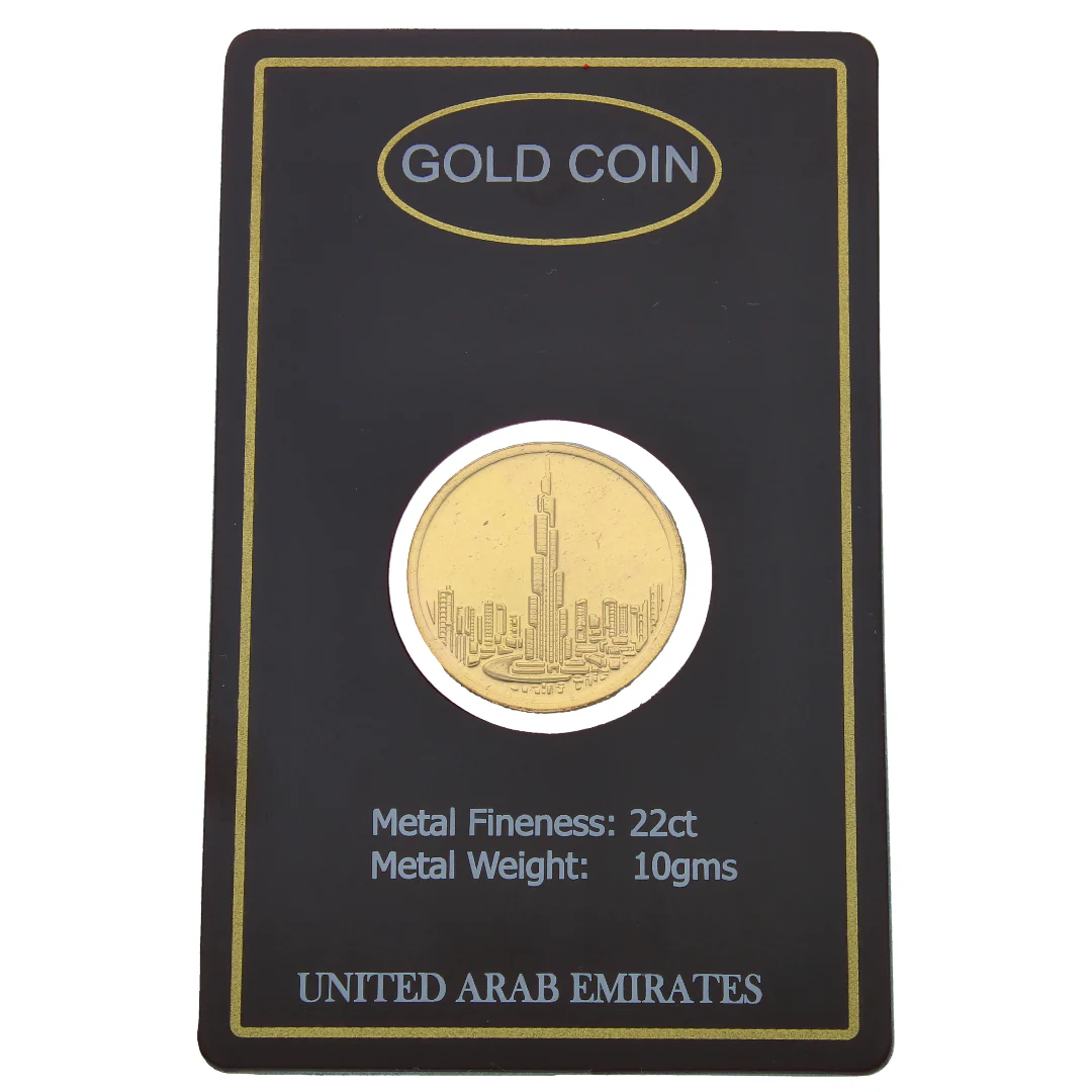 Gold 10 Grams Burj Khalifa Coin 22KT - FKJCON22K2341 - Image 3