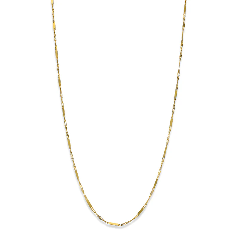 Gold 16 Inches Chain 21KT - FKJCN21KU3006