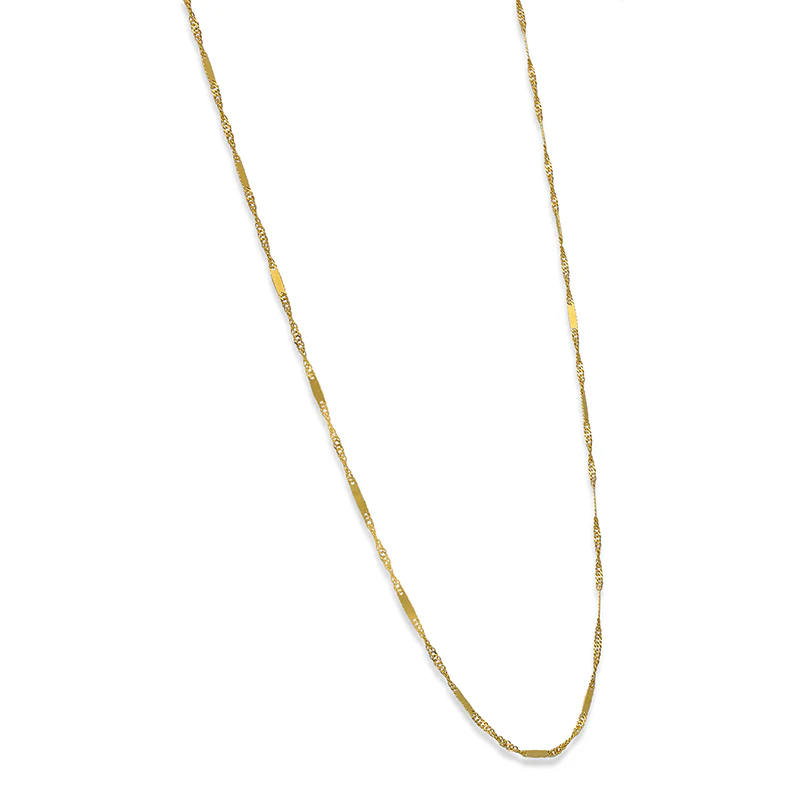 Gold 16 Inches Chain 21KT - FKJCN21KU3006 - Image 2