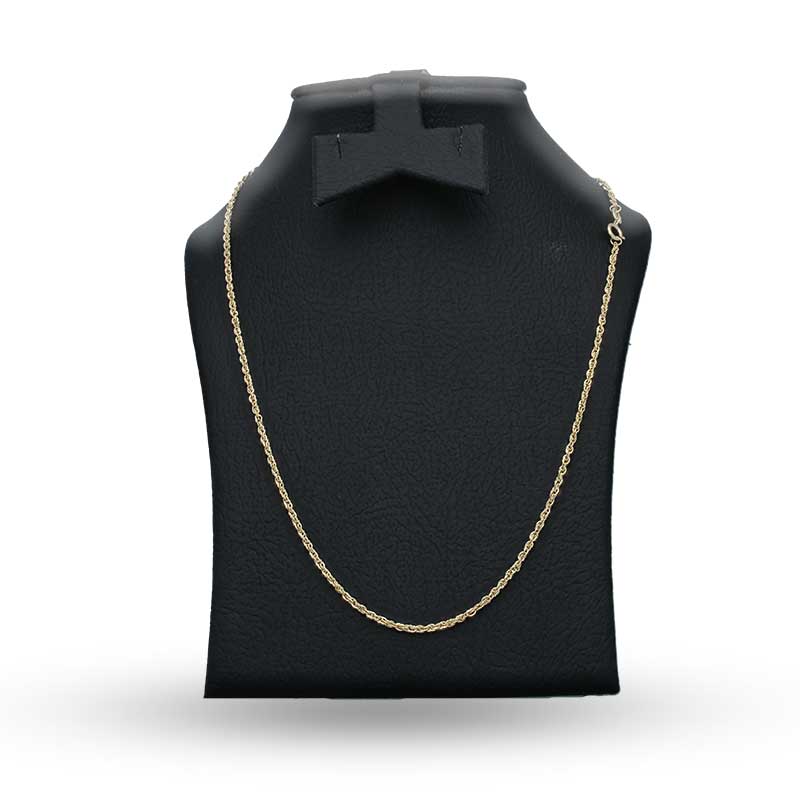Gold 16 Inches Rope Chain 18KT - FKJCN18KU3005 - Image 3
