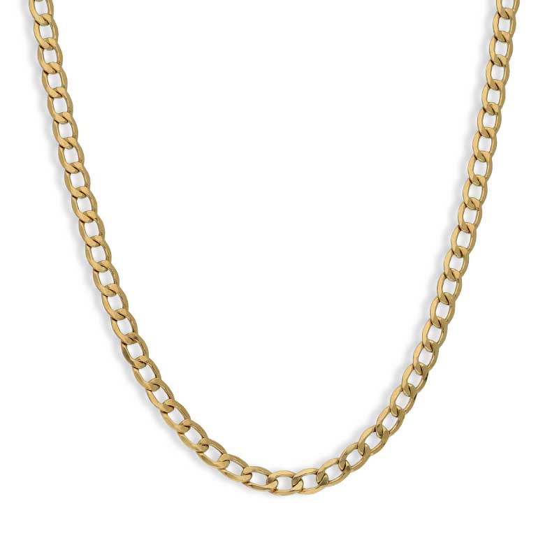 Gold 18 Inches Curb Chain 18KT - FKJCN18KU6405 - Image 2