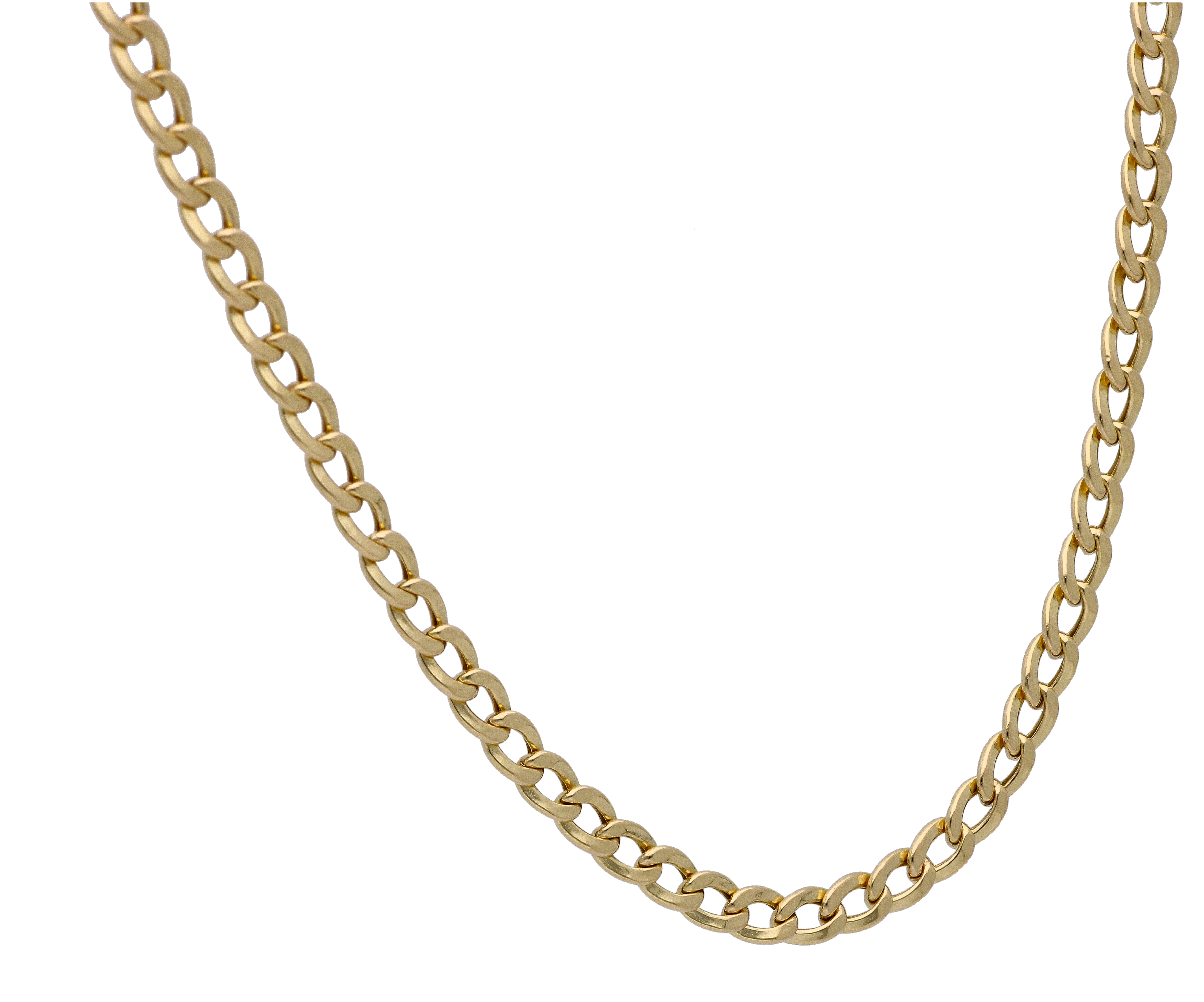 Gold 18 Inches Curb Chain in 18KT - FKJCN18KU6314 - Image 2