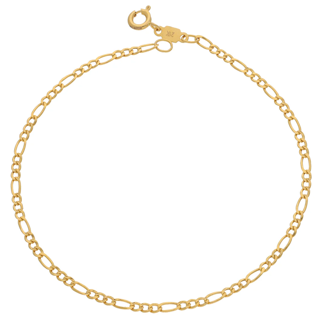 Gold Figaro Bracelet 18KT - FKJBRL18KU6560 - Image 3