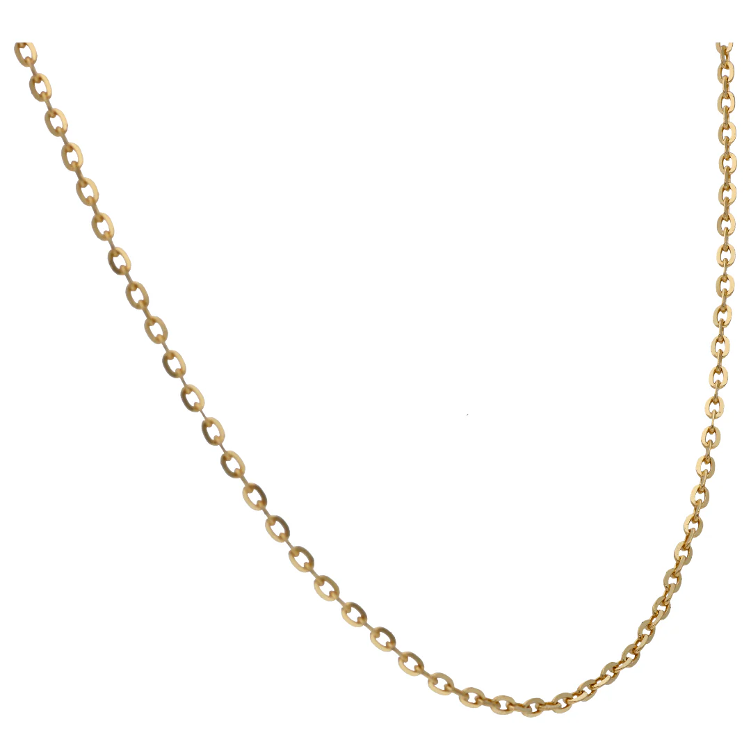 Gold 18 Inches Inter Link Chain 18KT - FKJCN18KU6547 - Image 2