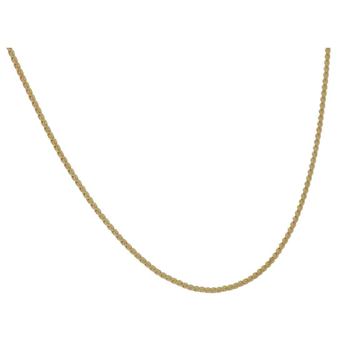 Gold 18 Inches Inter Link Chain 18KT - FKJCN18KU6549 - Image 2