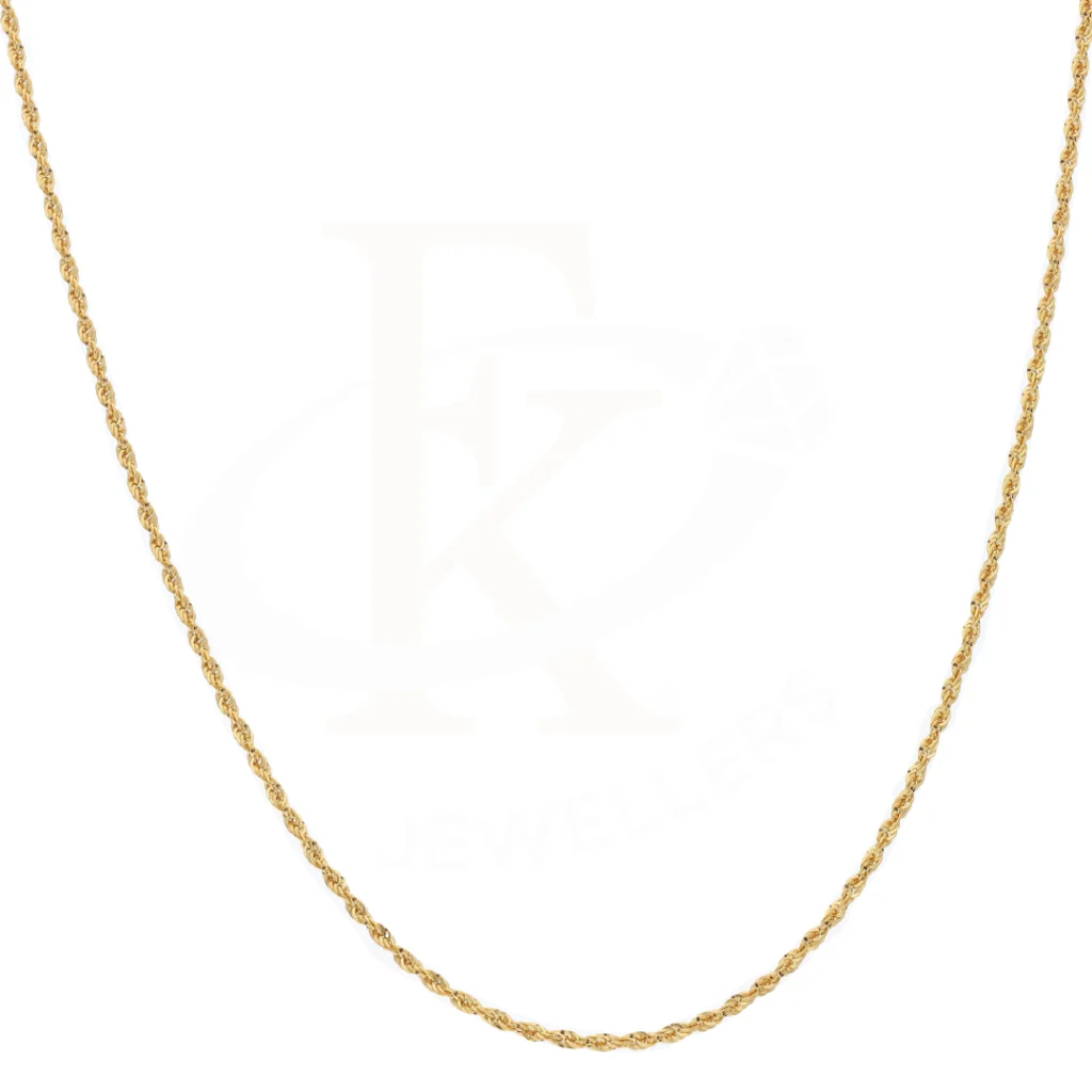 Gold 18 Inches Rope Chain 18KT - FKJCN18K8338 - Image 3