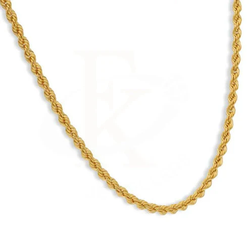 Gold 18 Inches Rope Chain 21KT - FKJCN21K2454 - Image 2