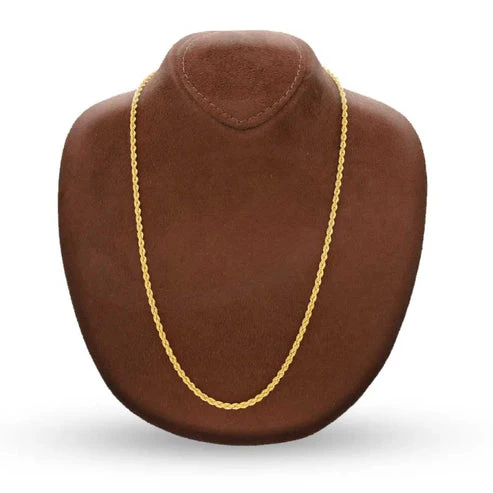 Gold 18 Inches Rope Chain 21KT - FKJCN21K2454 - Image 3