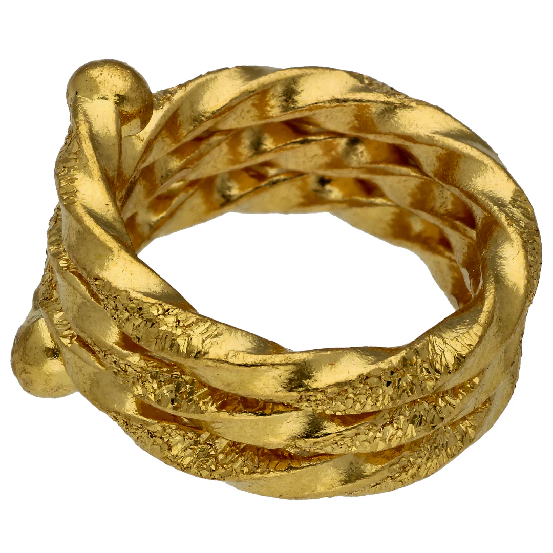 Gold 20 Grams Spiral Ring 24KT - FKJRN24KU6567 - Image 2