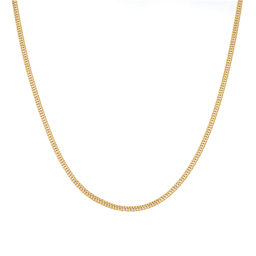 Gold 22 Inches Curb Chain 18KT - FKJCN18KU6396 - Image 3