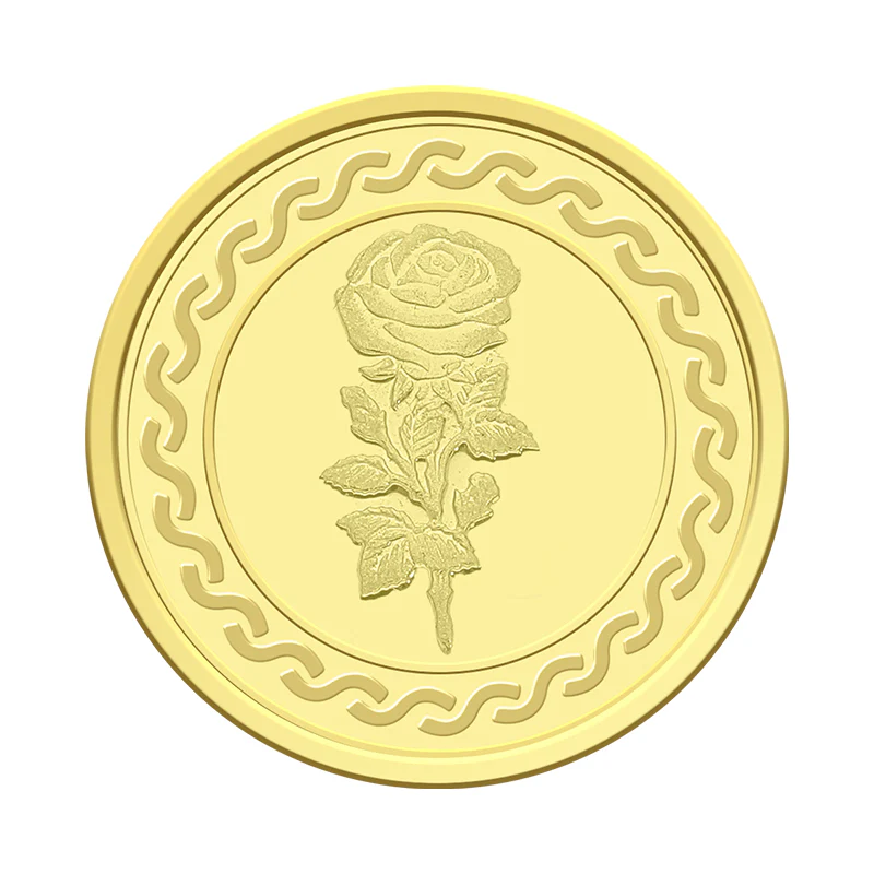 Gold 3 Grams Coin 24KT 999.9 Purity - FKJCON24K6777