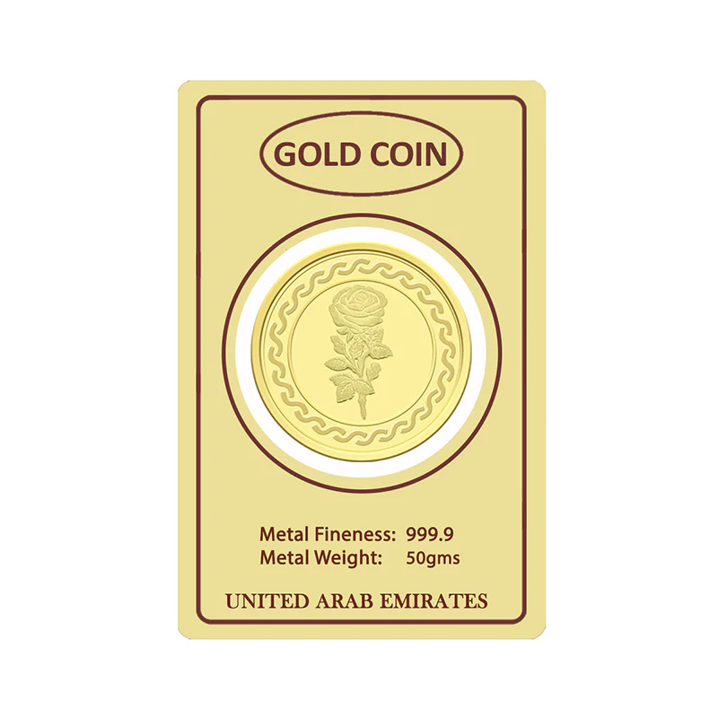 Gold 50 Grams Coin 24KT 999.9 Purity - FKJCON24K2278 - Image 2