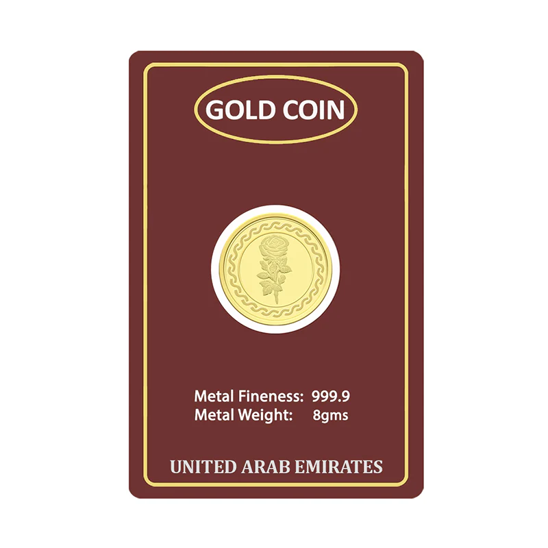 Gold 8 Gram Coin 24KT 999.9 Purity - FKJCON24KU4012 - Image 2